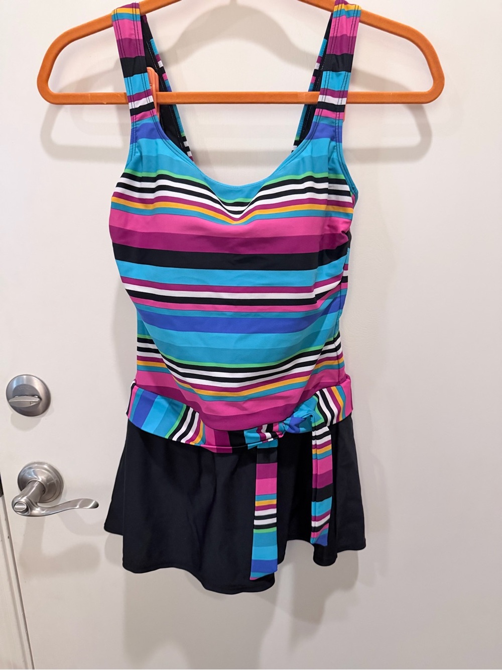 Sail Away Striped Multicolor Tankini Swim Dress